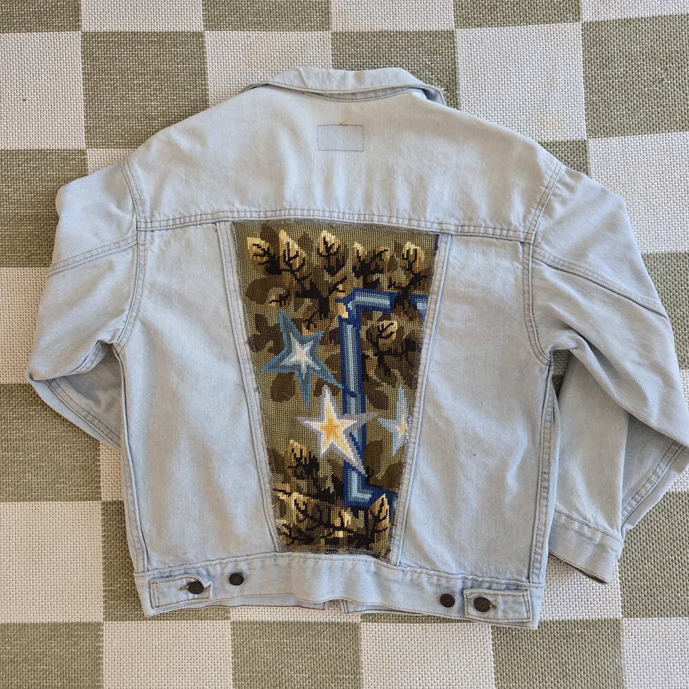 Levi's Light Wash Jacket W/ Customised Back Patch